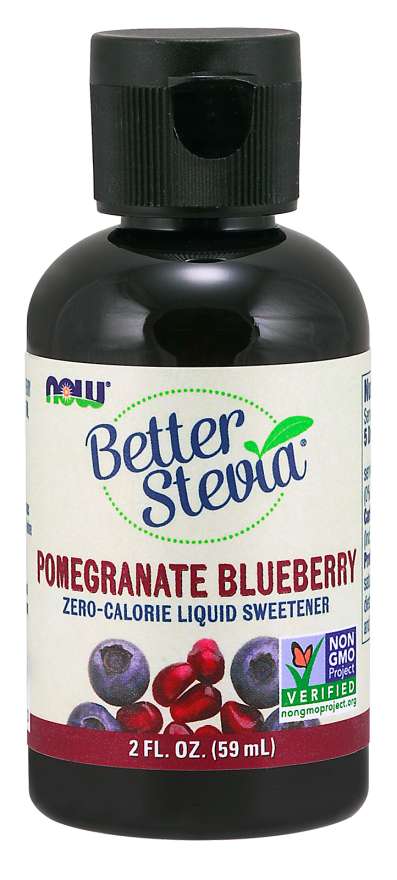 Now® Foods NOW Better Stevia Liquid, Granat Borówka, 59ml