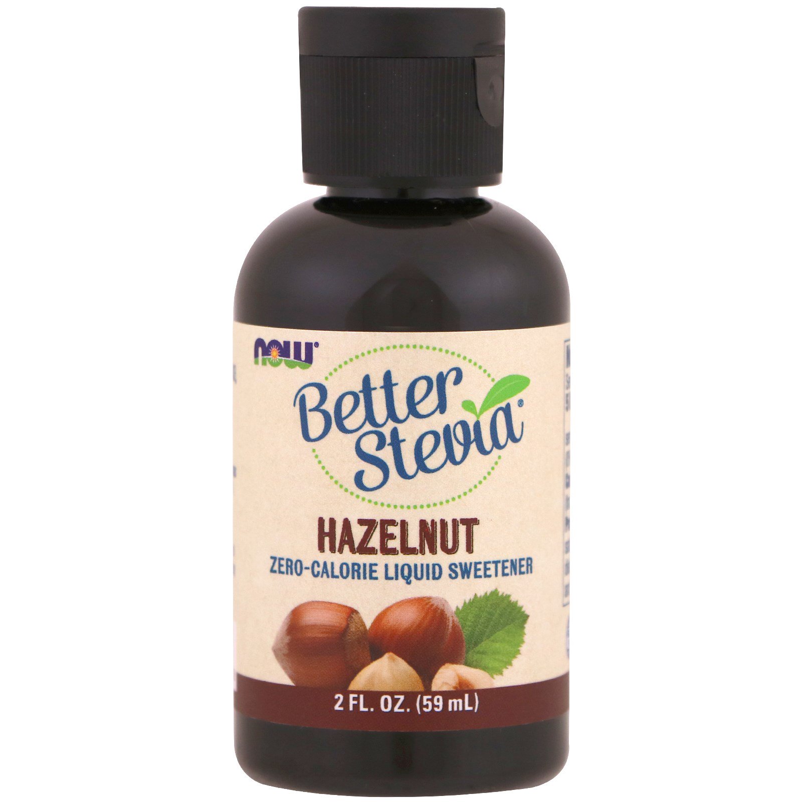 Now® Foods NOW Better Stevia Liquid, orzech laskowy, 59ml