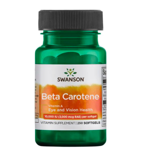 Swanson Beta-karoten (witamina A), 10 000 IU, 250 kapsułek żelowych