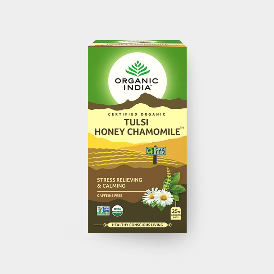 Organic India Miód Tulsi + Rumianek BIO, 25 torebek