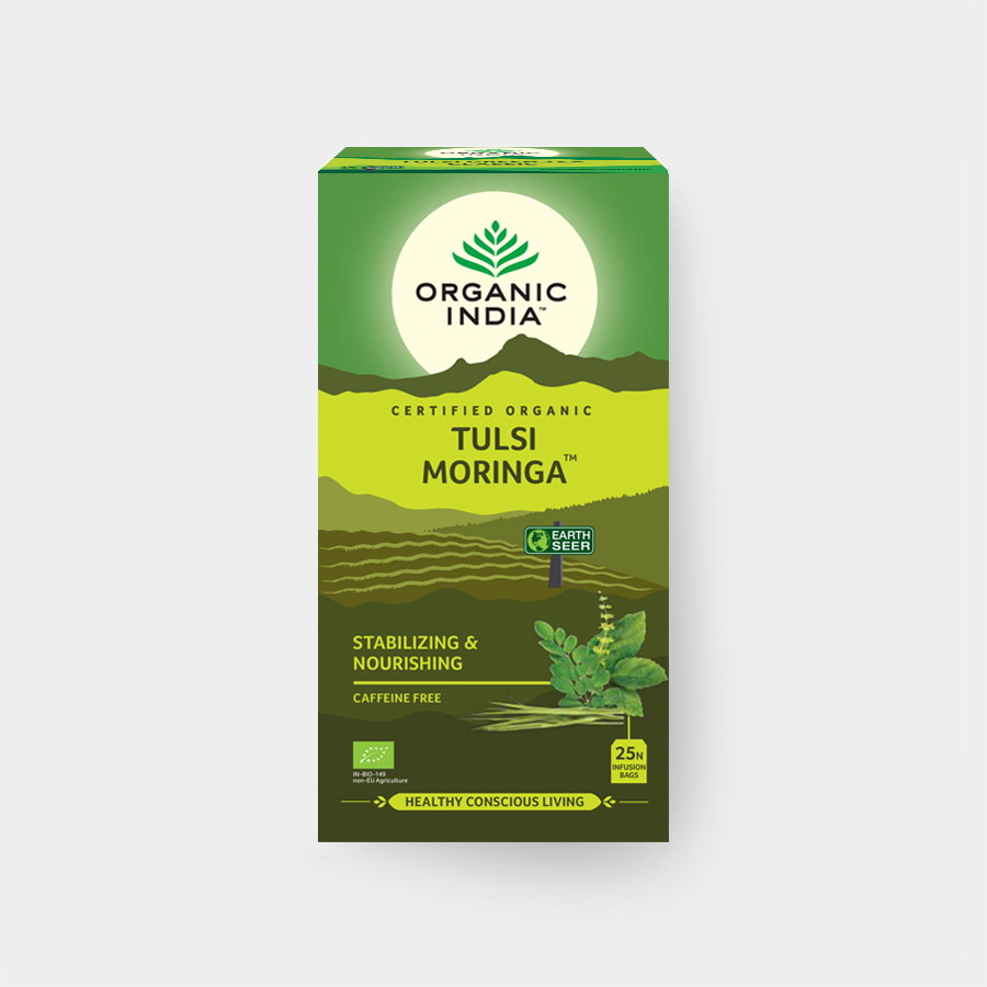 Organic India Tulsi Moringa BIO, 25 torebek