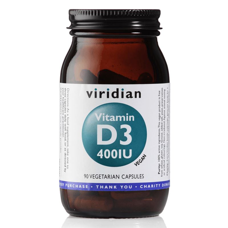 Viridian Witamina D3 400IU 90 kapsułek