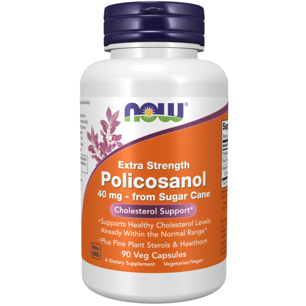 Now® Foods NOW Policosanol 40 mg (Extra Strength), 90 kapsułek roślinnych