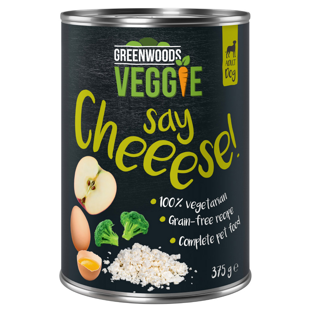 24x375g Greenwoods Veggie, serek wiejski z jajkiem, jabłkiem i brokułem, karma mokra dla psa