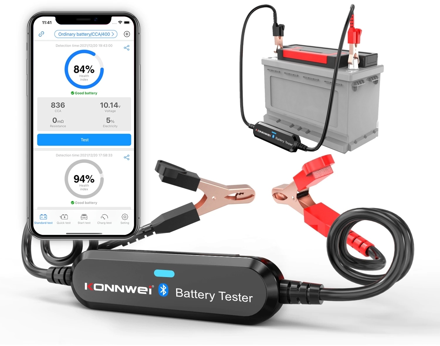 Tester Do Akumulatorów 6V 12V Bluetooth 5.0 Polski