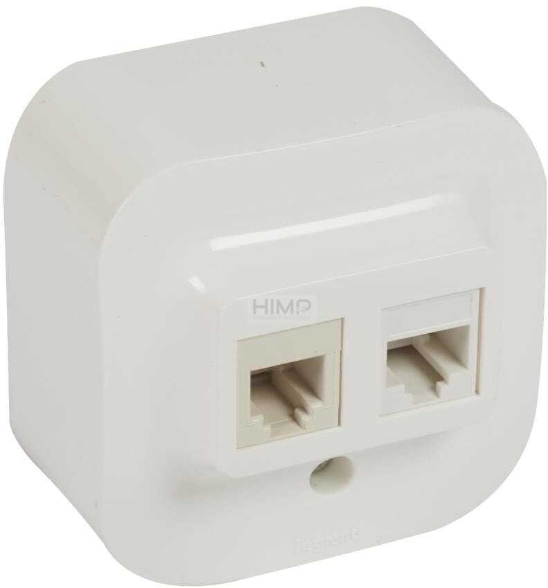Legrand Gn.1xrj11+1xrj45 n/t ip20 forix biały 782421