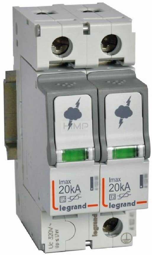 OGRANICZNIK PRZEPIĘĆ T2 20 KA 2P Legrand 412221