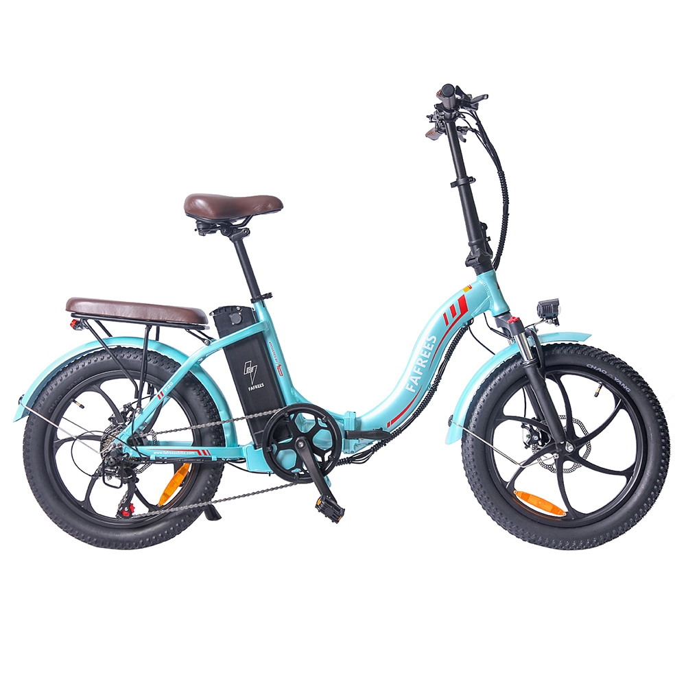 FAFREES F20 Pro Electric Bike 20 Inch Folding Frame E-bike 7-Speed Gears With Removable 18AH Lithium Battery - Blue