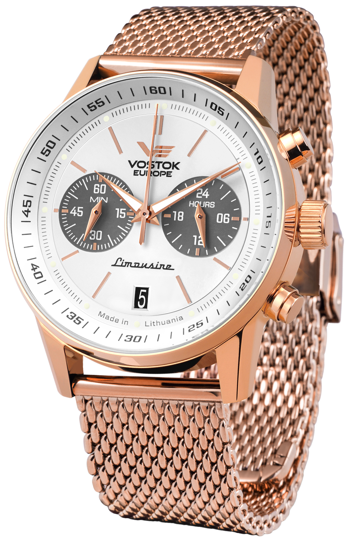 Zegarek Vostok Europe VK64-560B692B Limousine GAZ-14 Chronograph Quartz 43mm