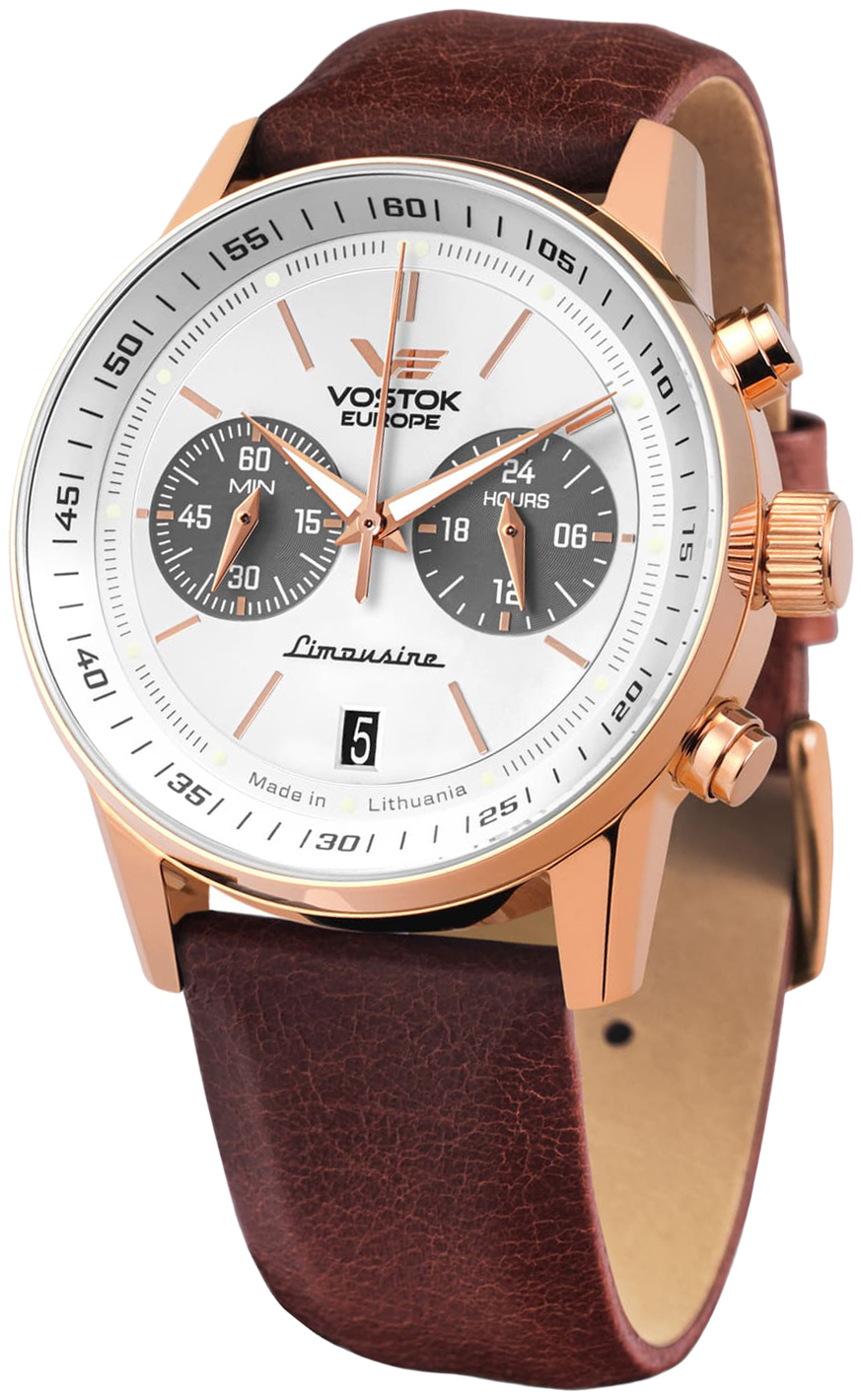 Zegarek Vostok Europe VK64-560B692 Limousine GAZ-14 Chronograph Quartz 43mm