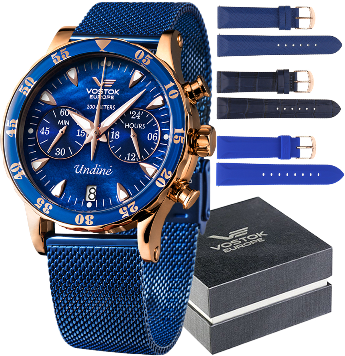 Zegarek Vostok Europe VK64-515B670BBL Undine Chrono