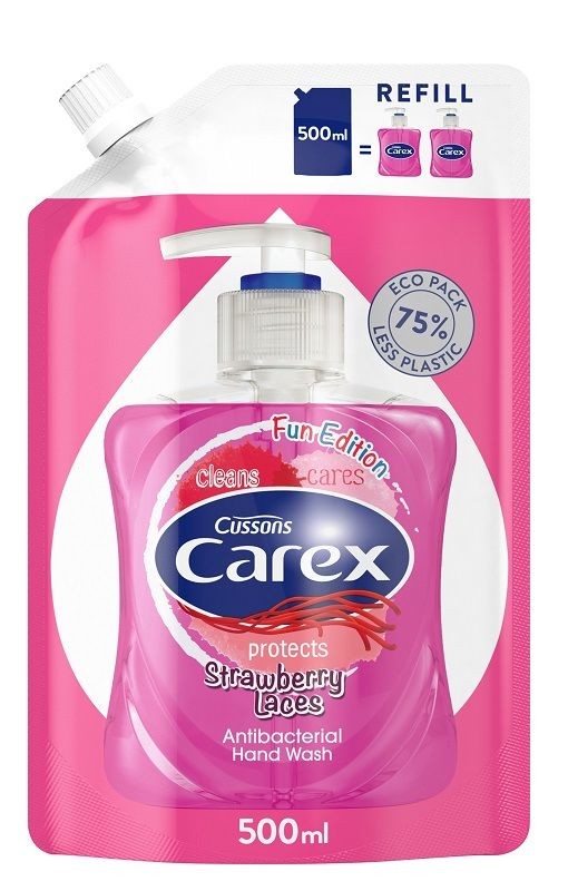 Cussons Carex Strawberry Laces Antybakteryjne mydło w płynie zapas, 500 ml