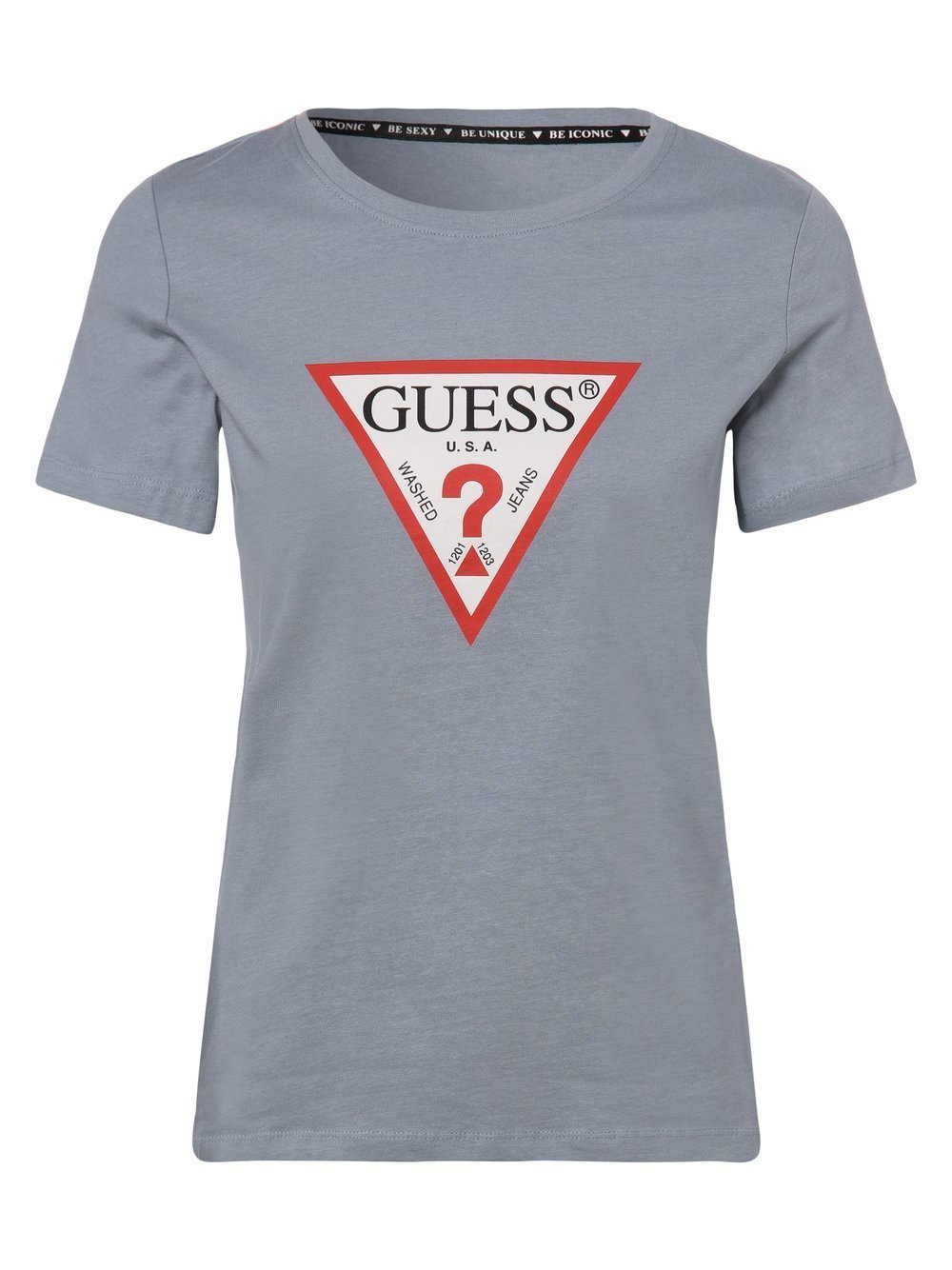 GUESS - T-shirt damski, niebieski