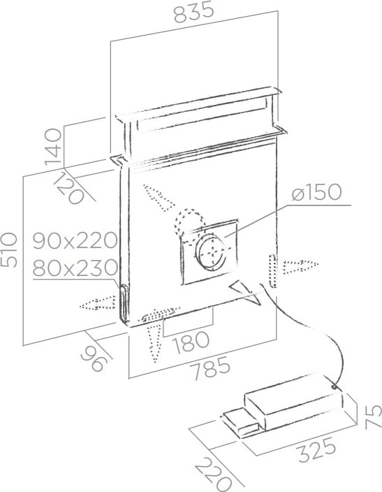 Elica Downdraft Pandora GME IX/A/90