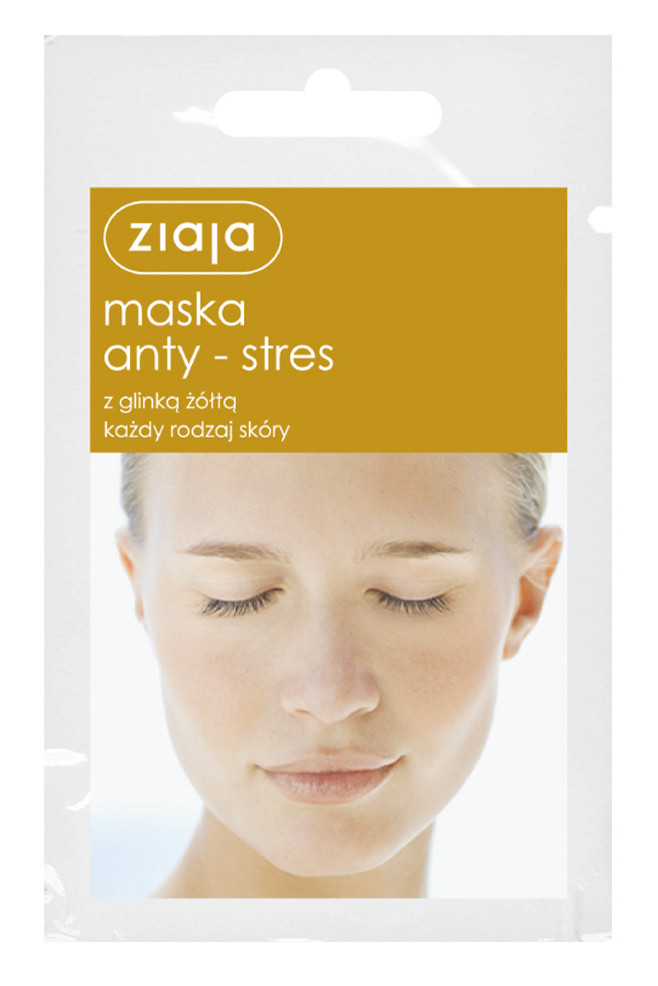 Ziaja Maska anty - stres z glinką żółtą do każdego rodzaju skóry 7ml