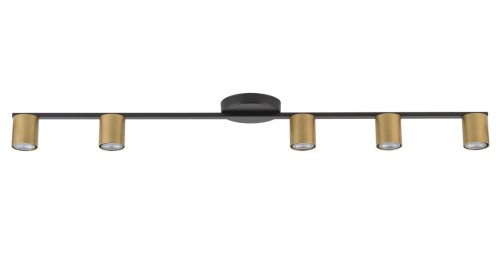 Sky lampa sufitowa 5-punktowa czarna/złota 33441