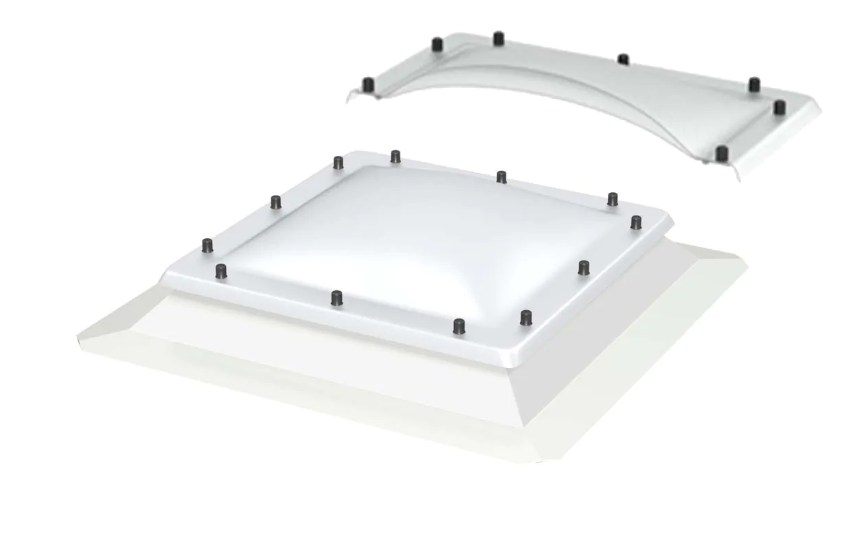 Velux ISJ 0102 – kopuła akrylowa dwuwarstwowa matowa do świetlika do płaskiego dachu ISJ 080080 0102