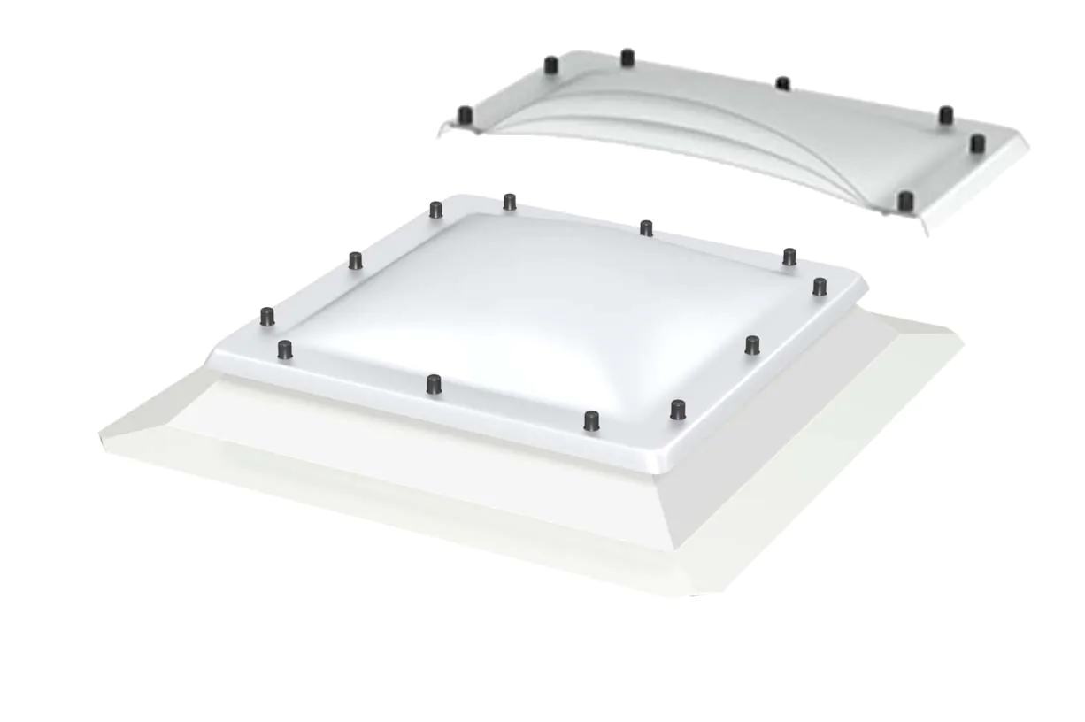 Velux ISJ 0103 – kopuła akrylowa trzywarstwowa matowa do świetlika do płaskiego dachu ISJ 090090 0103
