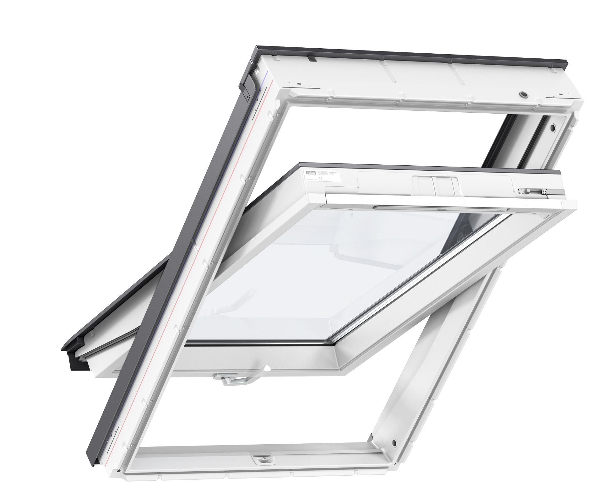 Okno obrotowe 3 szybowe GLU 0064B VELUX z dolnym otwieraniem GLU PK08 0064B