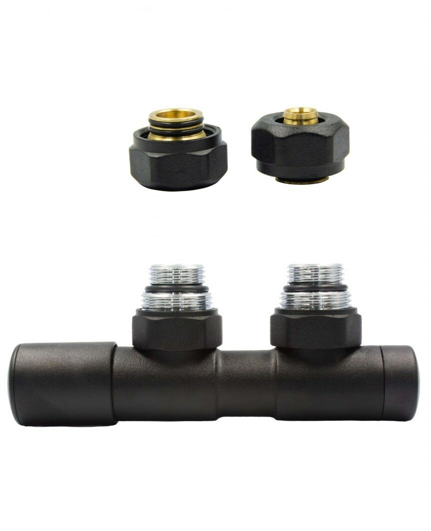 Zawór regulacyjny 50mm TWINS czarny mat lewy Pex