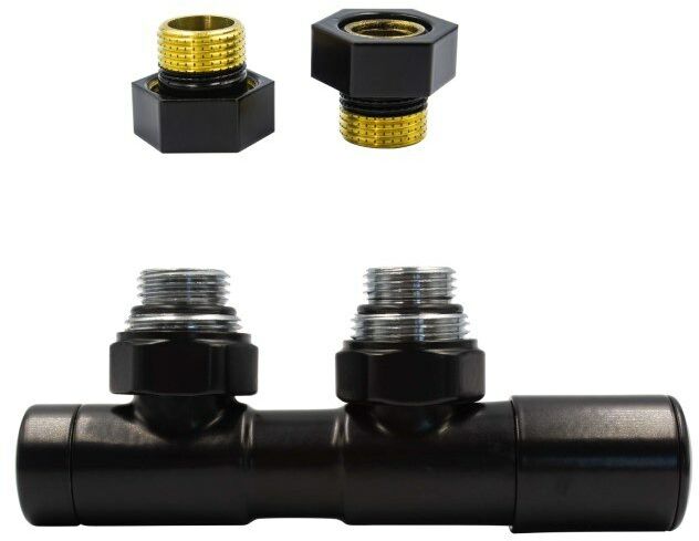 Zawór regulacyjny 50mm TWINS czarny mat prawy GZ1/2