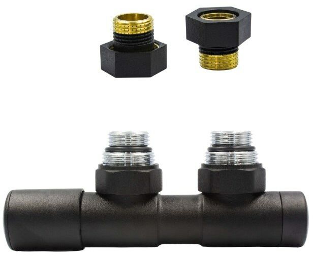 Zawór regulacyjny 50mm TWINS czarny strukturalny lewy GZ1/2