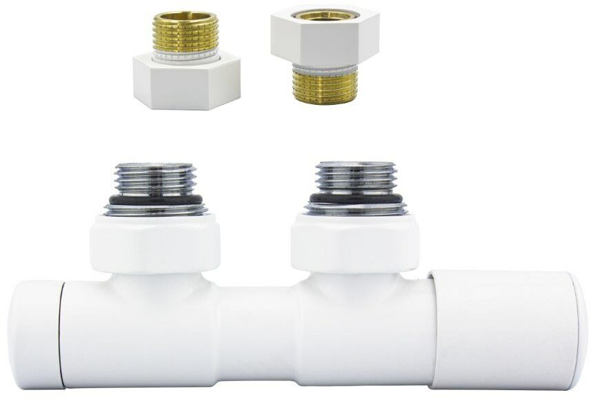 Zawór regulacyjny 50mm TWINS biały mat prawy GZ1/2