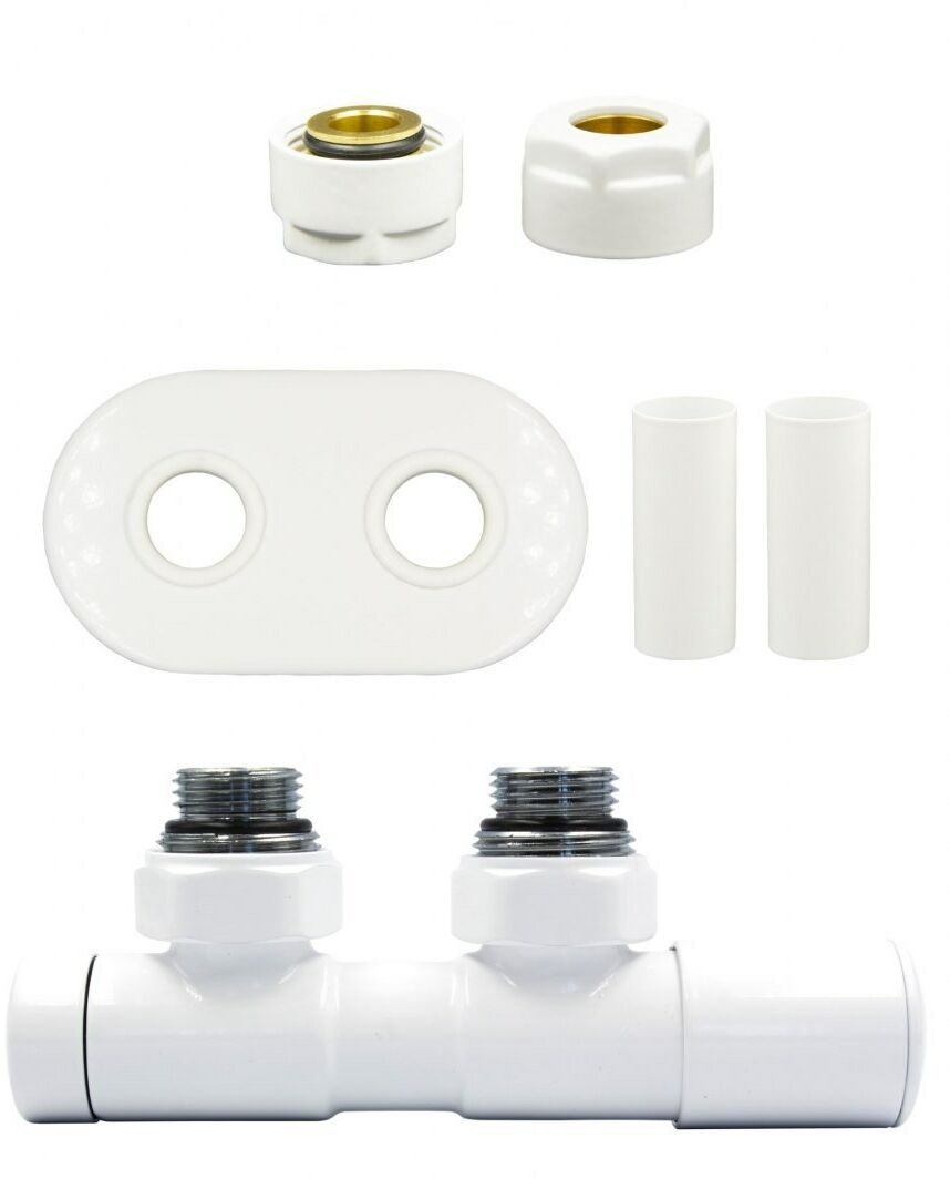Zawór regulacyjny 50mm TWINS biały prawy Cu All in One