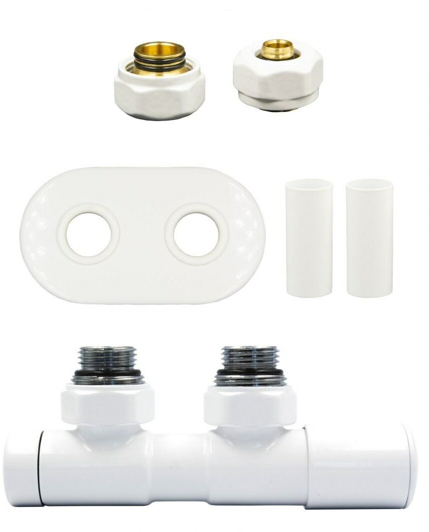 Zawór regulacyjny 50mm TWINS biały prawy Pex All in One