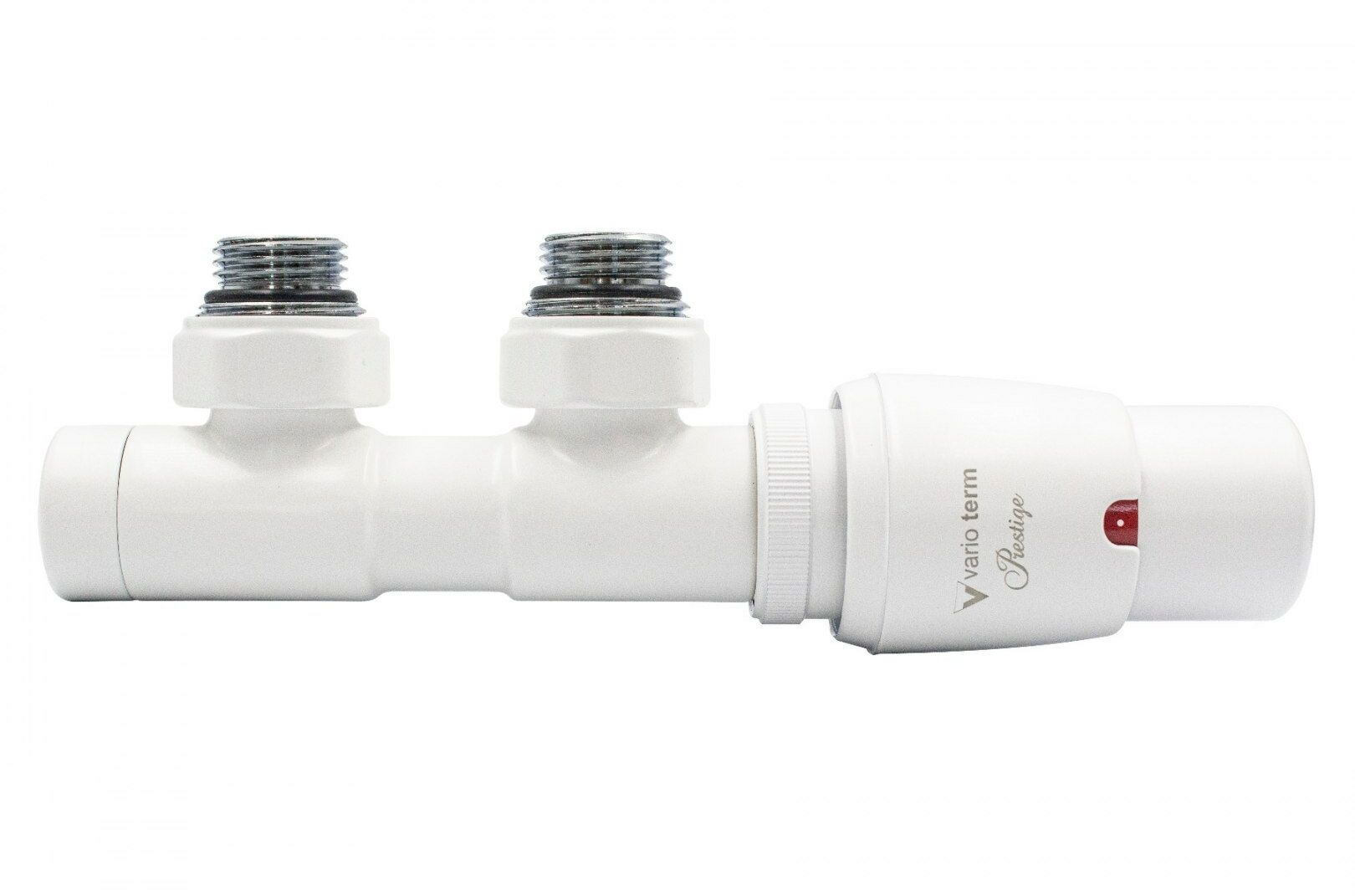 Zawór termostatyczny 50mm TWINS biały mat prawy