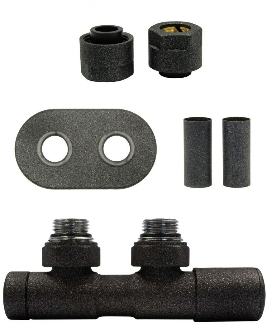 Zawór regulacyjny 50mm TWINS ciemny grafit strukturalny prawy Cu All in One