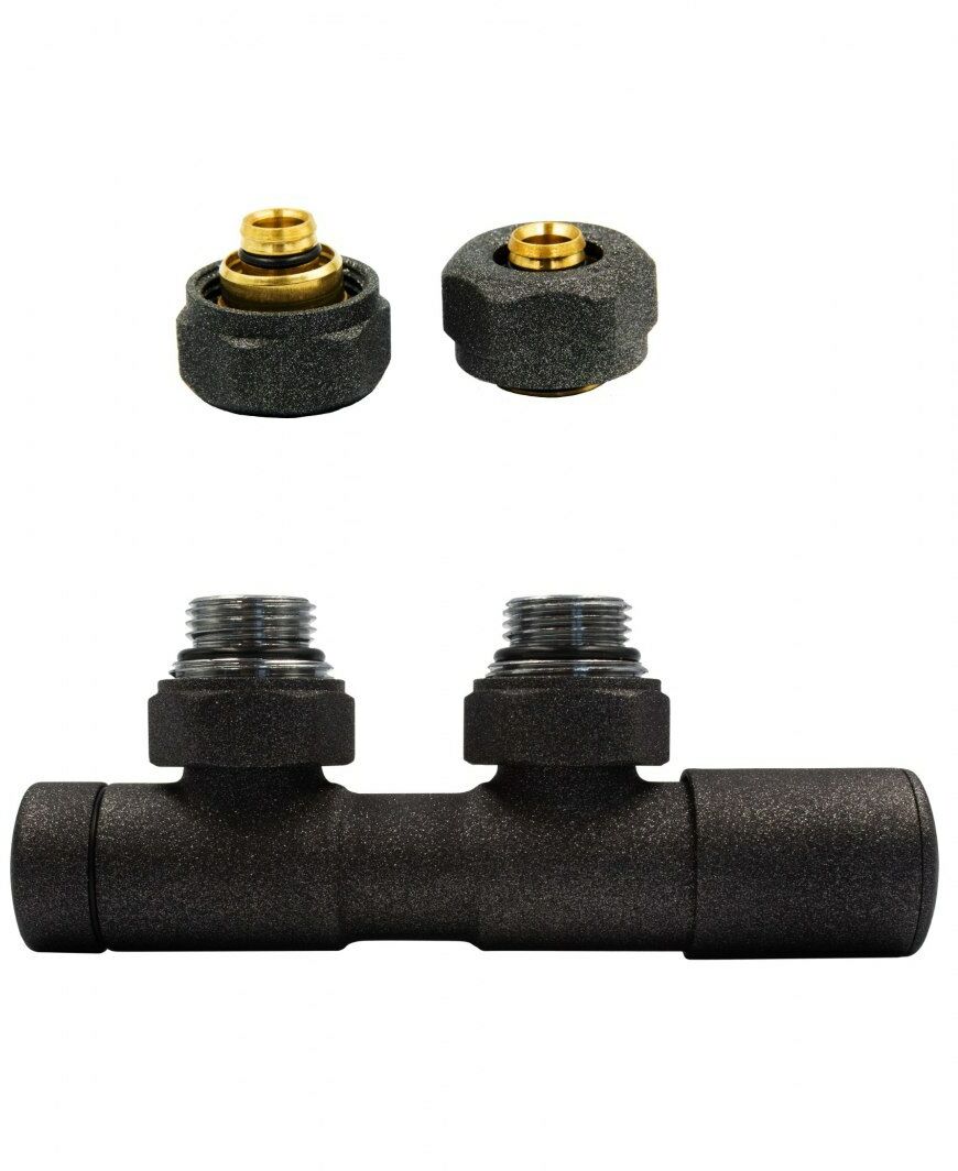 Zawór regulacyjny 50mm TWINS ciemny grafit strukturalny prawy Pex
