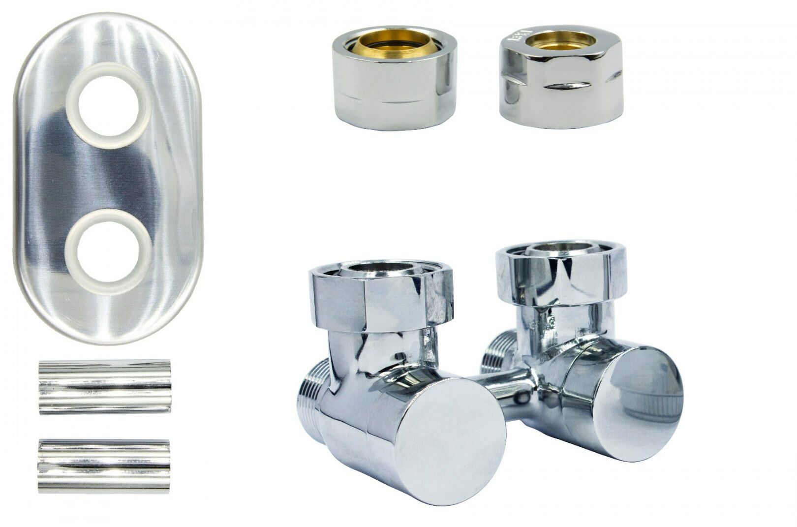 Zawór odcinający kątowy Premium Exclusive chrom Cu All In One