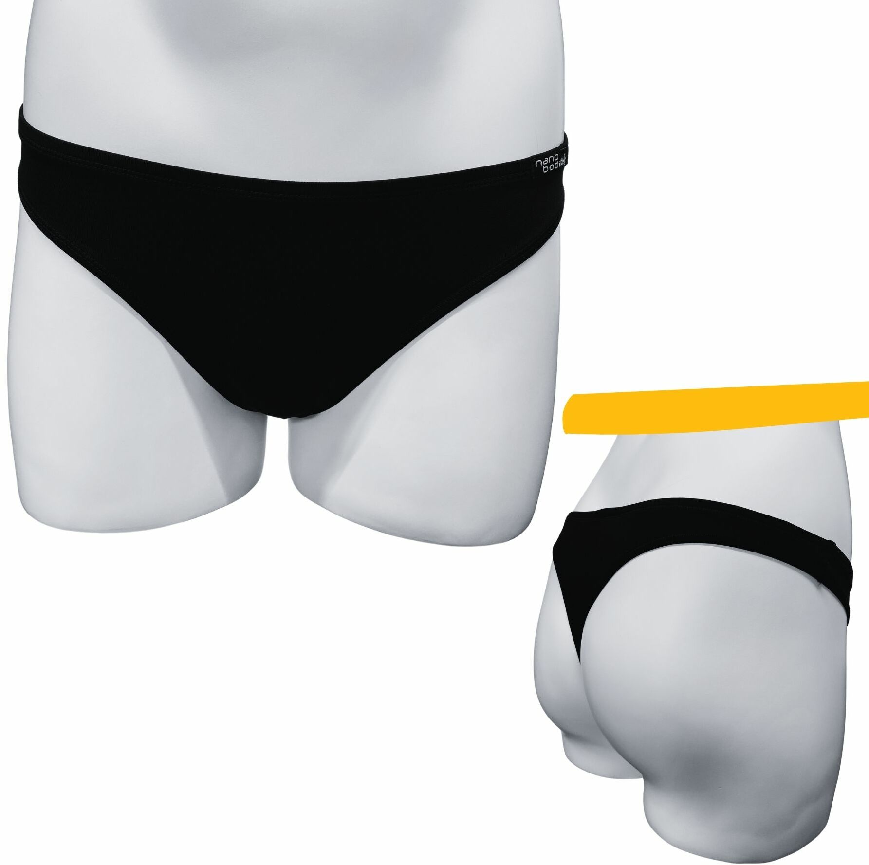 SILUET figi stringi - damskie .S .czarny