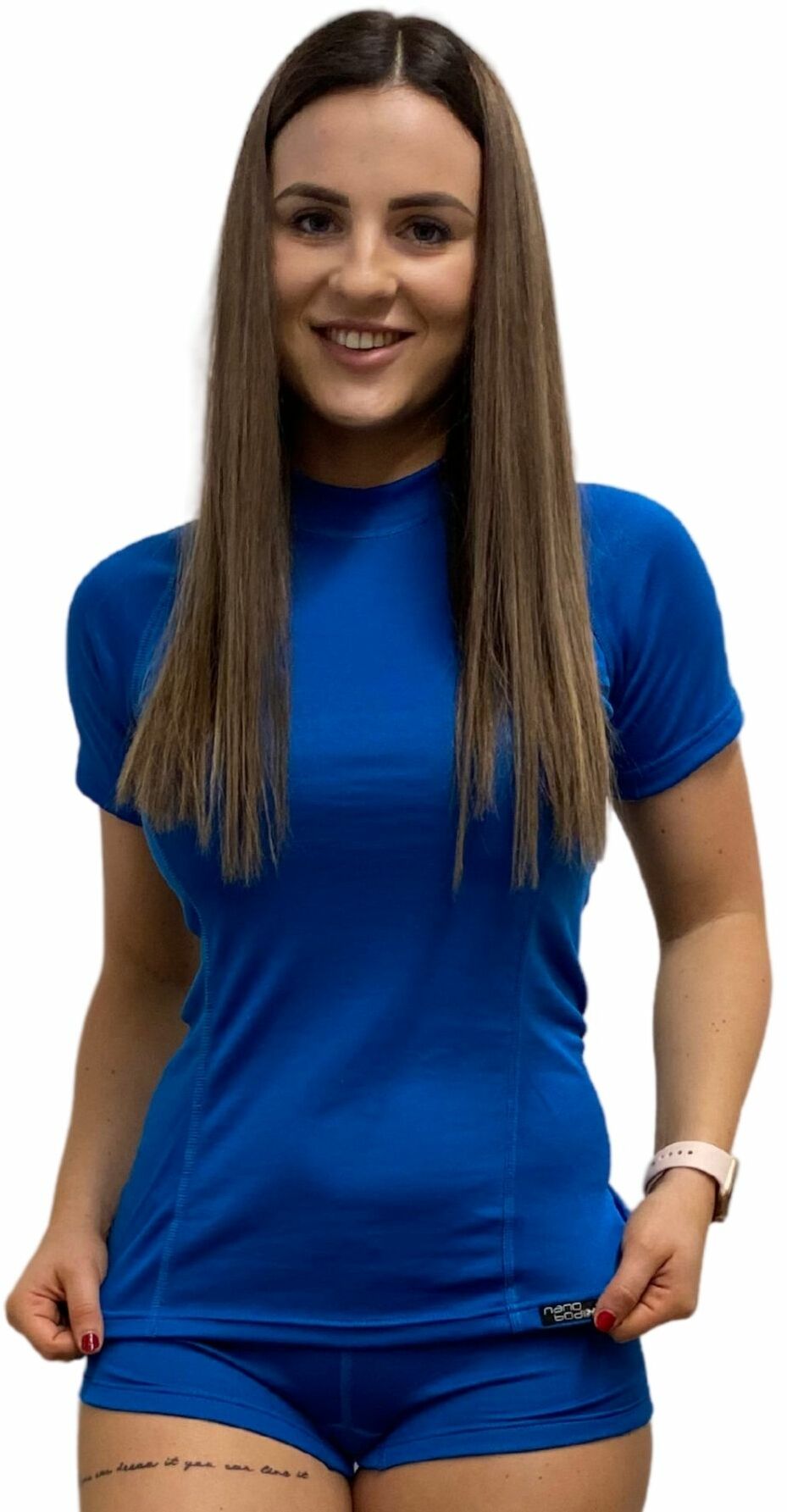 SPORT T-shirt z krótkim rękawem - damska .XL .siny
