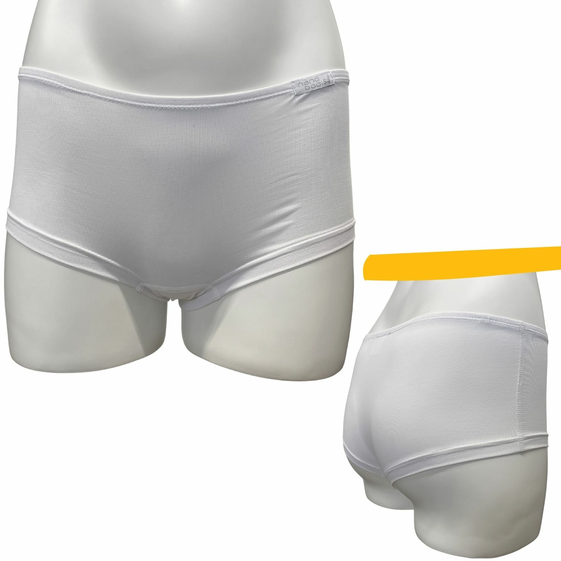 SILUET bokserki hot pants - damskie .XS .biały