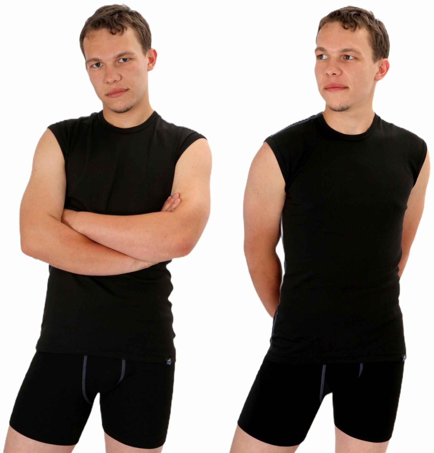 PRO koszula bez rękawów scampolo - męska .3XL .ciemnoniebieski