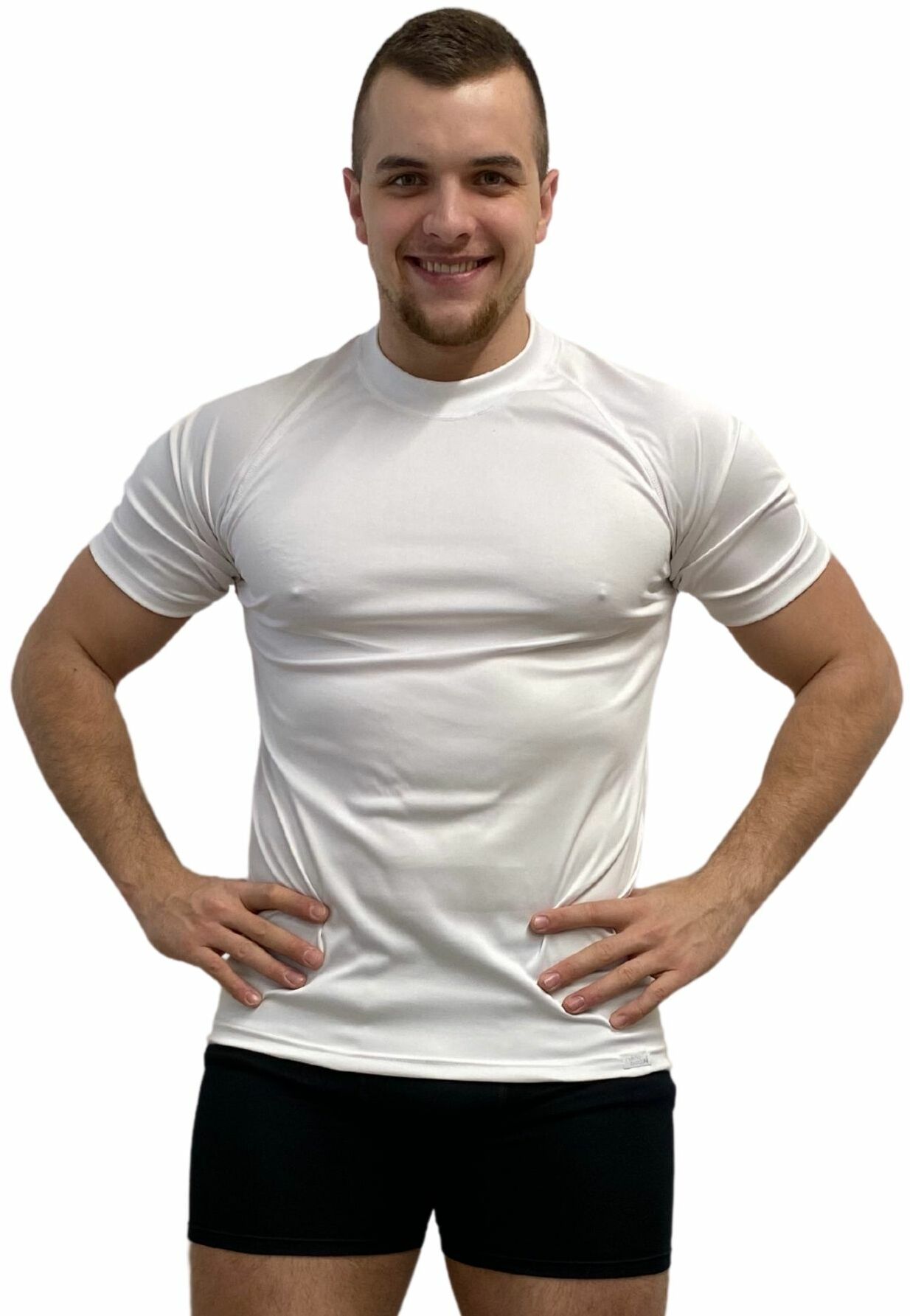 SPORT T-shirt z krótkim rękawem - męska .XL .biały