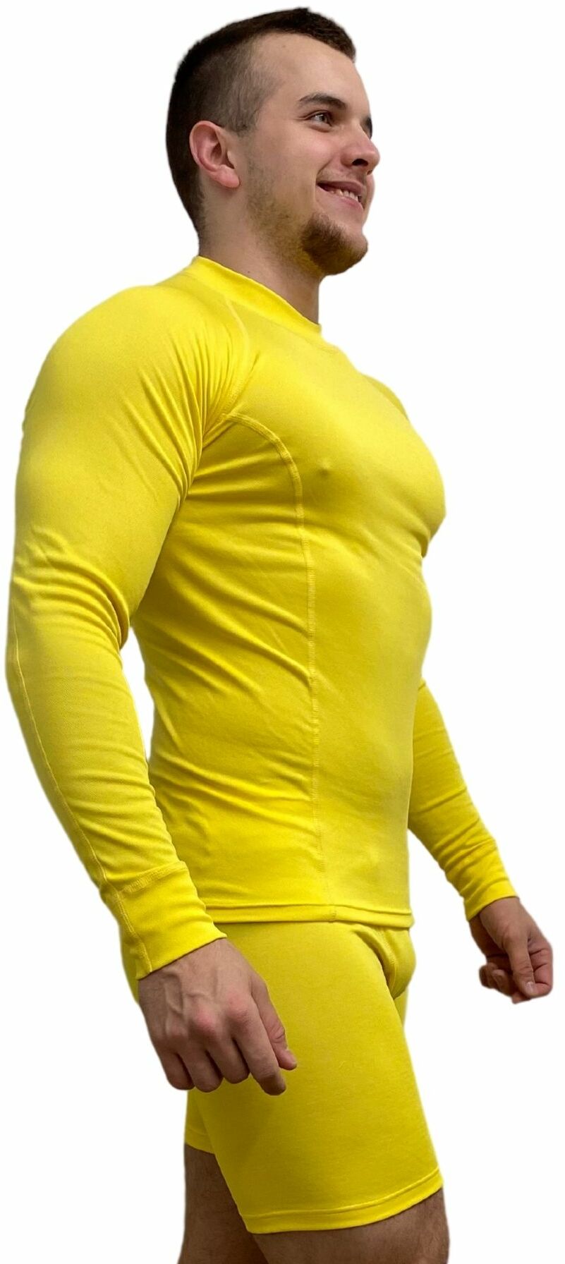 SPORT T-shirt z długim rękawem - męska .L .żółty