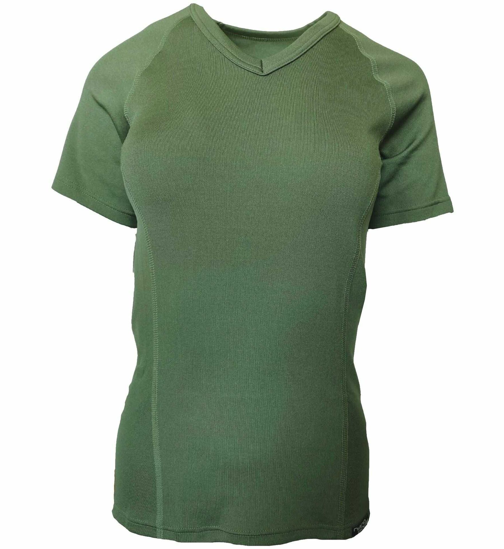 GOLF V-dekolt T-shirt z krótkim rękawem - damski .XL .khaki