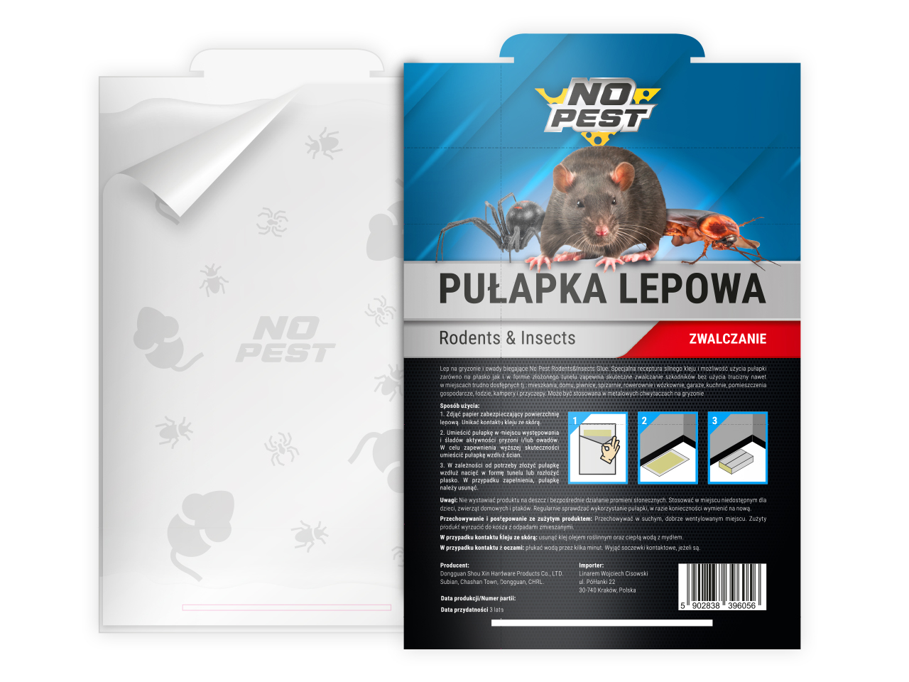 No Pest® Pułapka lep na myszy, szczury