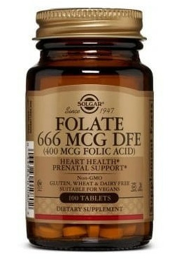 Folate - kwas foliowy 400 mcg (100 tabl.)