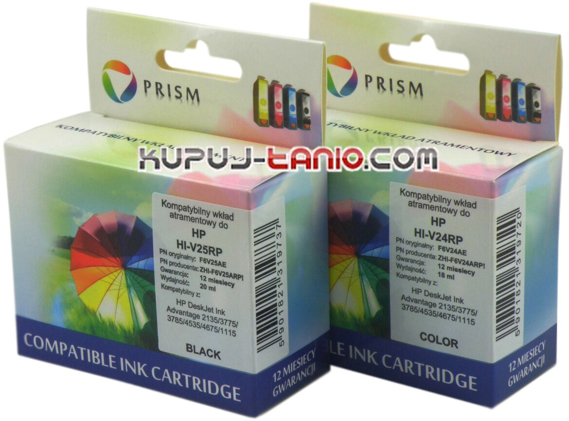 HP 652 Black + Color (Prism) tusze do HP Deskjet Ink Advantage 2135, HP Deskjet Ink Advantage 3635, HP Deskjet Ink Advantage 1115