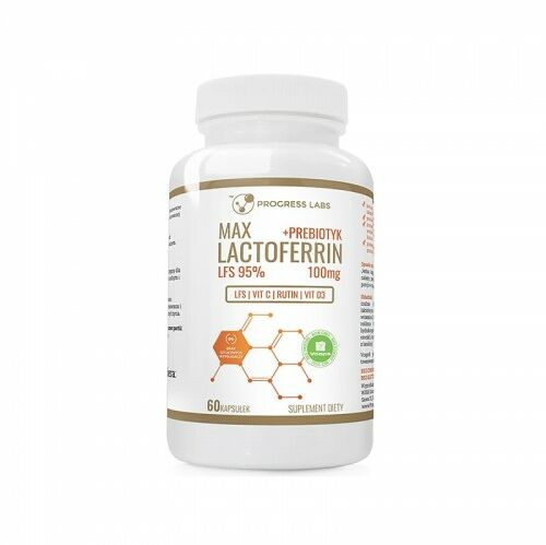 LAKTOFERYNA 100mg LFS 95% MAX COMPLEX ODPORNOŚĆ + PREBIOTYK PRODUKT VEGE 60 Kapsułek PROGRESS LABS