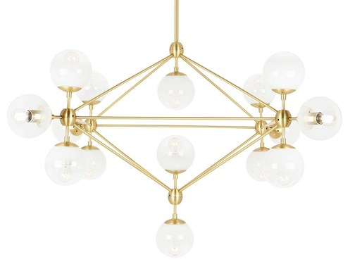 KingHome Lampa Wisząca Planetario 15 142x142x173 Gold