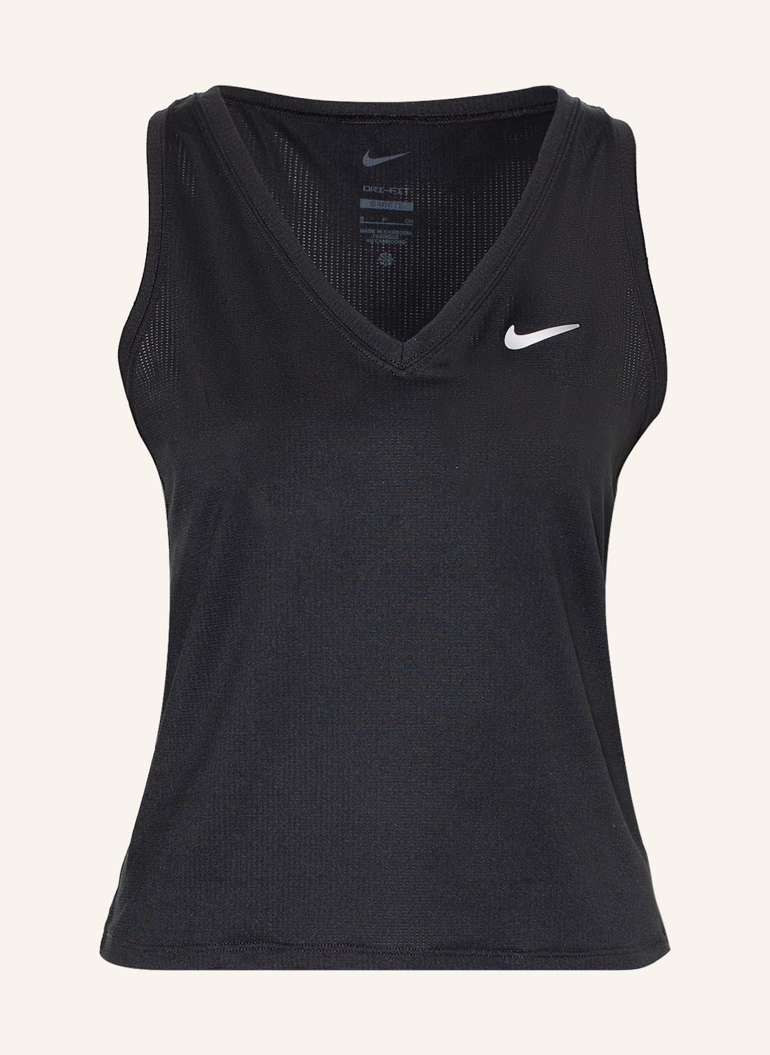 Nike Tank Top Court Victory Z Siateczki schwarz