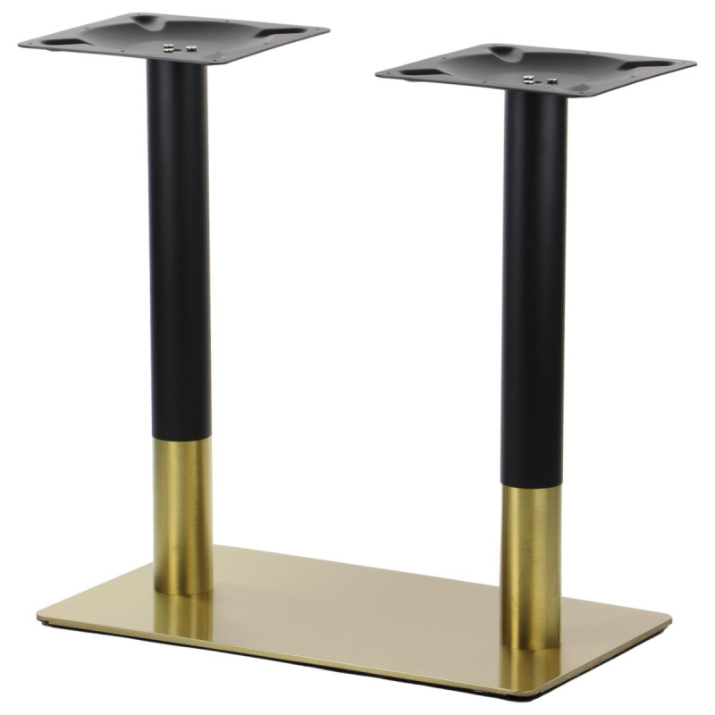 Podstawa stolika podwójna SH-3003-1/GB, 70x40 cm, stal nierdzewna w kolorze ZŁOTYM / czarny (stelaż stolika)
