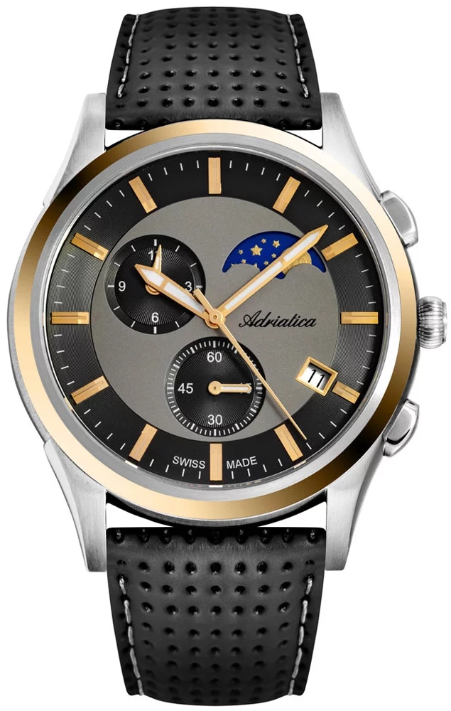 Zegarek Adriatica A8282.22G7CHR Moonphase Chronograph
