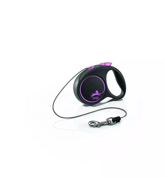 Flexi Smycz Black Design Xs linka 3m/ 8kg różowy