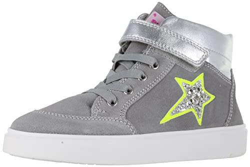 Richter Kinderschuhe Sneakersy dziewczęce Flora, szary - Fog Silver Ne Yellow - 27 EU